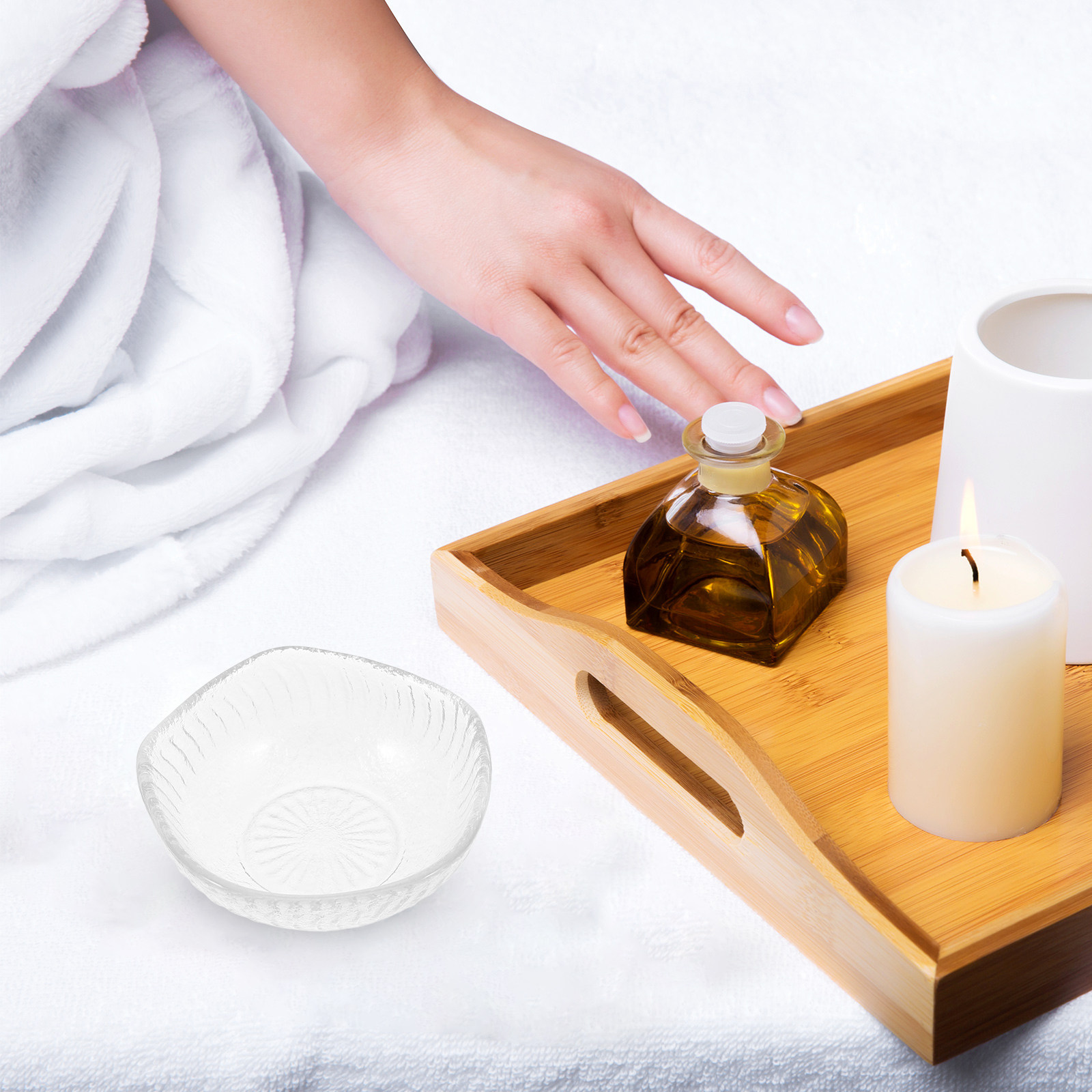 Elegancka szklana miska do mas – Essential Oil Blend recenzja i cena